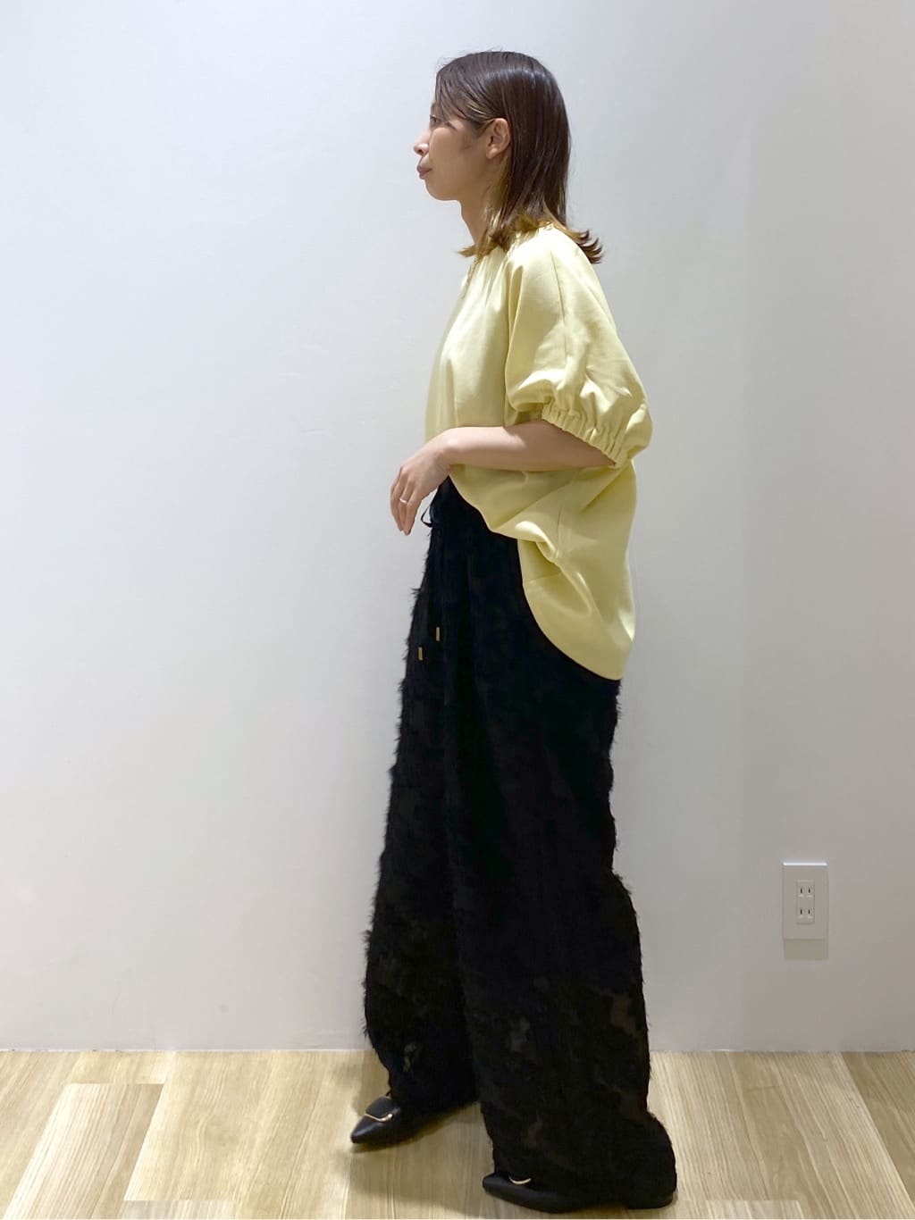えりさんの「OPAQUE.CLIP｜ギャザードルマンスリーブトップス【UV／吸水速乾／洗濯機洗い可】」を使ったコーディネート
