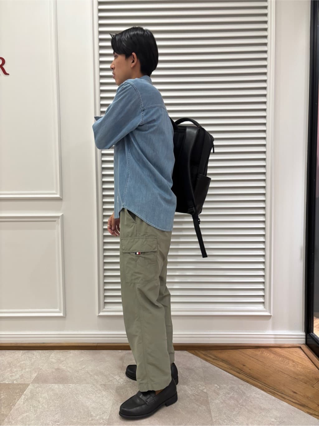 manatoさんの「DRESSTERIOR｜リサイクルレザーバックパック」を使ったコーディネート