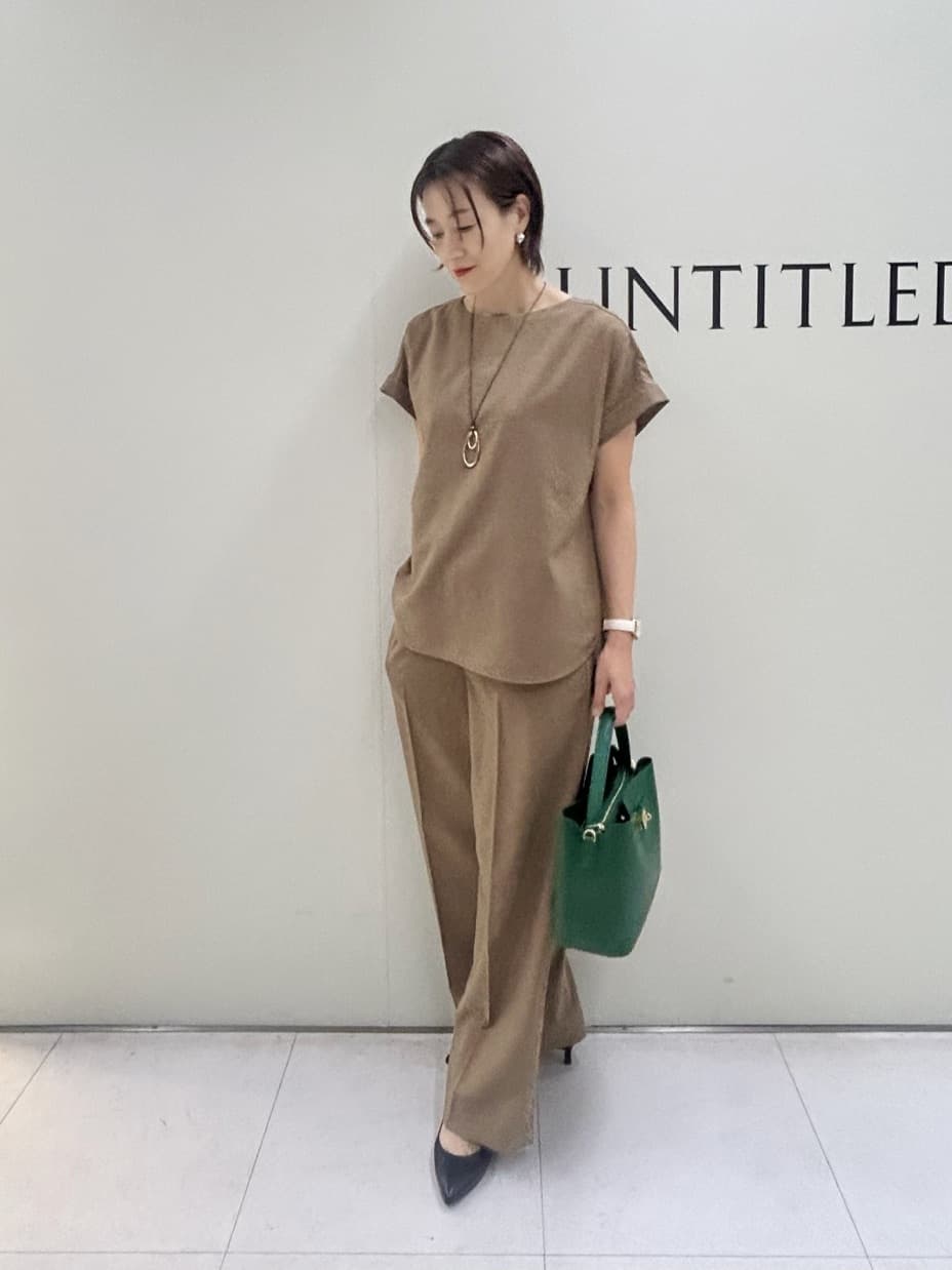 Mikiさんの「UNTITLED｜【UV/はっ水/セットアップ可】リラククールパンツ」を使ったコーディネート