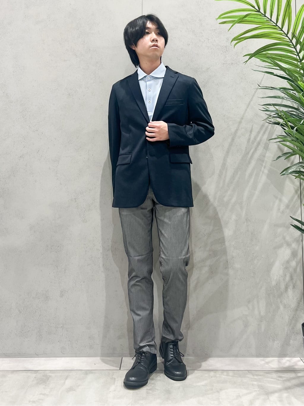 SHI-MAさんの「THE SHOP TK｜ライトTRジャージジャケット【洗濯機OK/毛玉ができにくい/ストレッチ/セットアップ可】」を使ったコーディネート