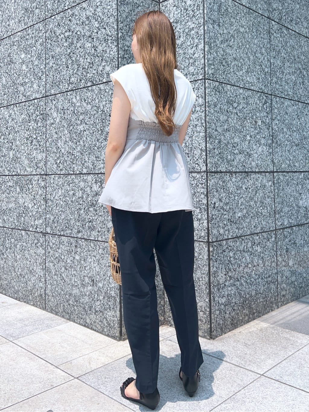 Risaさんの「OPAQUE.CLIP｜ビスチェドッキングカットソー【洗濯機洗い可】」を使ったコーディネート