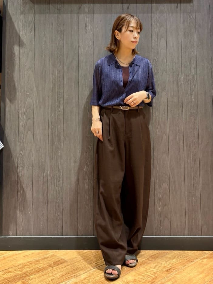 meiさんの「SHOO･LA･RUE｜【洗える/ひんやり／前後2WAY】テレコタンクトップ」を使ったコーディネート