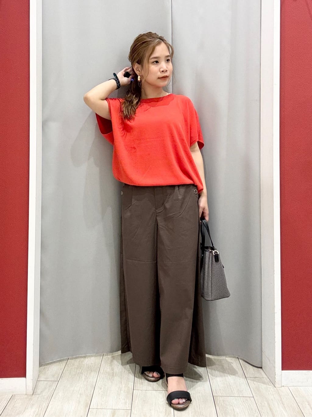 shioさんの「SHOO･LA･RUE｜【ひんやり/S-LL】さらさらな肌触りが心地よい フレンチスリーブニット」を使ったコーディネート
