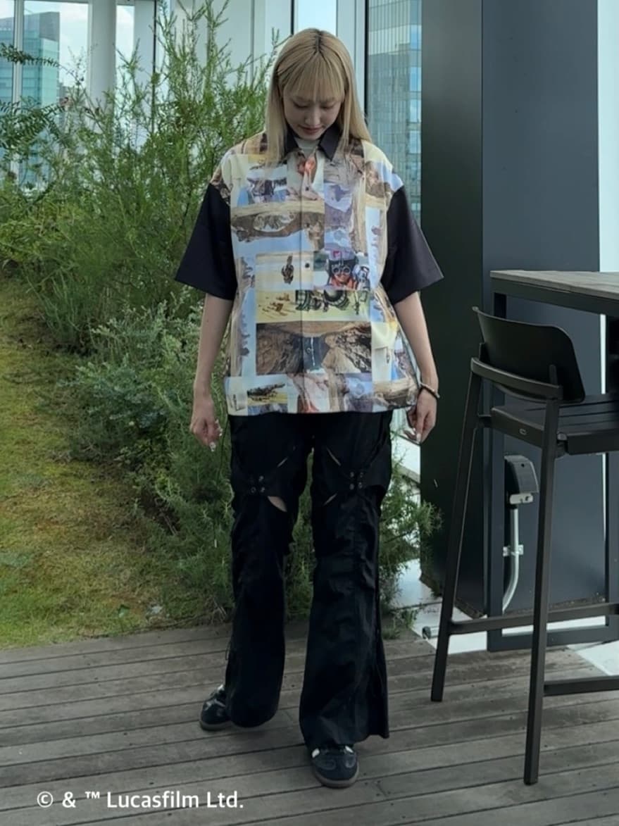 mさんの「tk.TAKEO KIKUCHI｜【STAR WARS】Capsule Collection 2WAY半袖シャツ」を使ったコーディネート