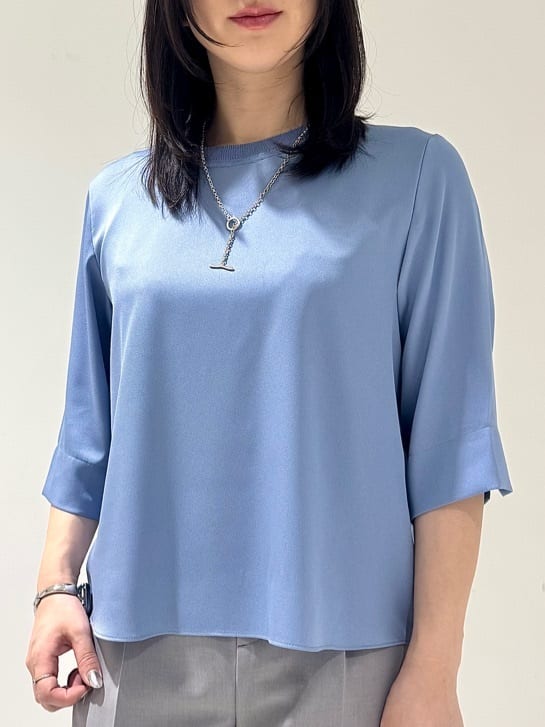 そんさんの「INDIVI｜【定番スーツ／UVケア／洗える】ウール調ノーカラージャケット」を使ったコーディネート