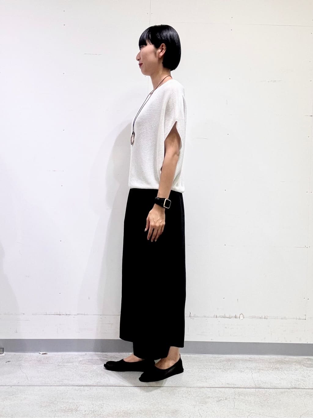 naoさんの「INDIVI｜【洗える／清涼感】コクーンシルエットニット」を使ったコーディネート