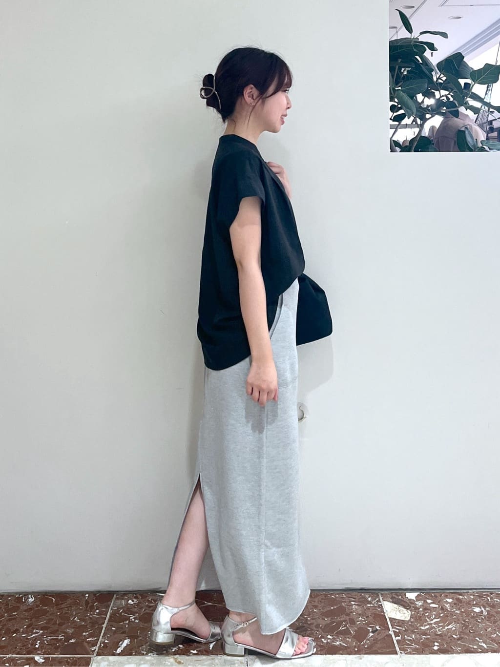 Makinoさんの「Dessin｜【2点セット/ウエストゴム/洗える】スキッパ―シャツ＆ストレートパンツセット」を使ったコーディネート