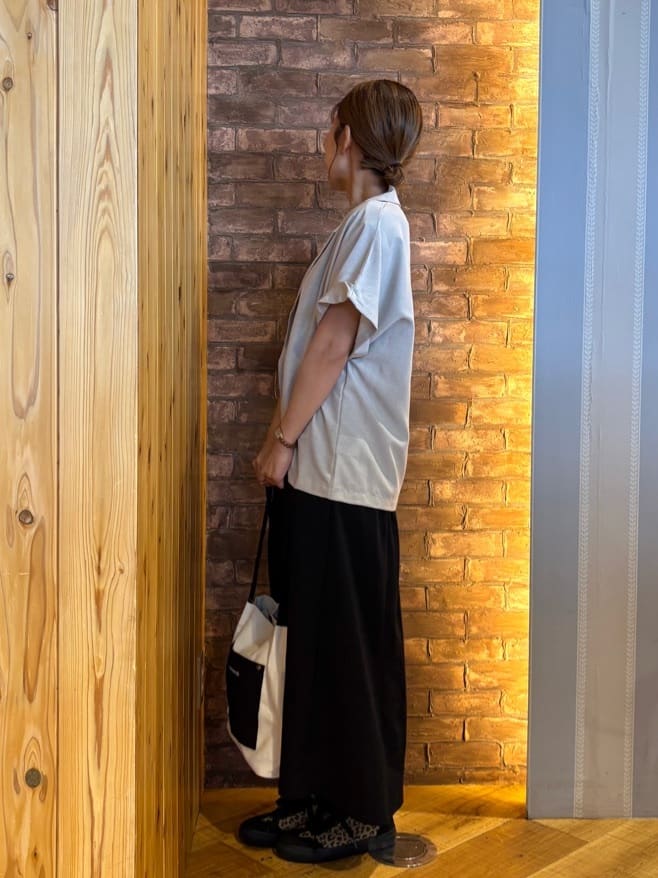 mieさんの「SHOO･LA･RUE｜【S-LL】さらりと着たい大人のための 麻調半袖ジャケット」を使ったコーディネート