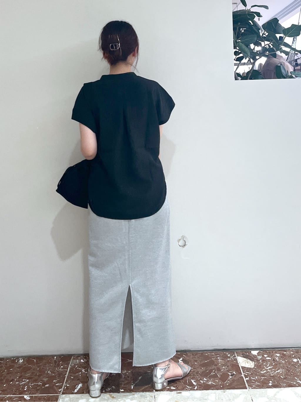 Makinoさんの「Dessin｜【2点セット/ウエストゴム/洗える】スキッパ―シャツ＆ストレートパンツセット」を使ったコーディネート