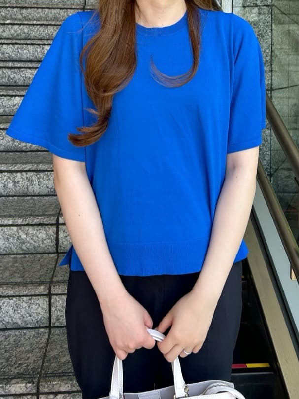 Risaさんの「OPAQUE.CLIP｜麻混ハイストレッチイージースティックパンツ【洗濯機洗い可】」を使ったコーディネート
