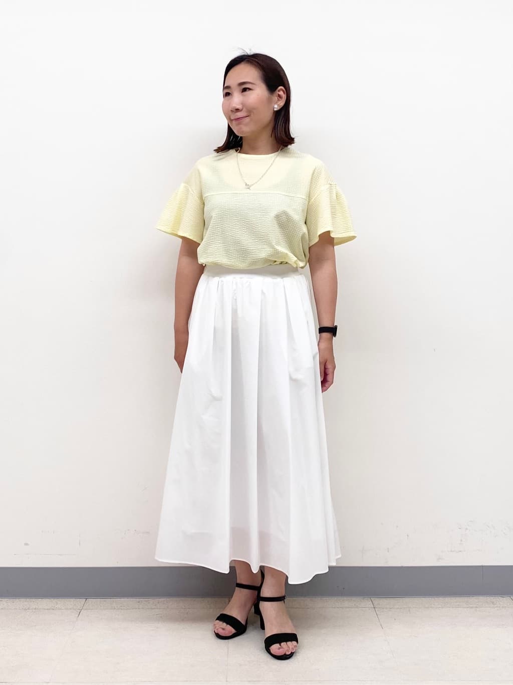 YUKARIさんの「INDIVI｜【洗える／UVケア／SETUP可能】ドロストワイドパンツ」を使ったコーディネート