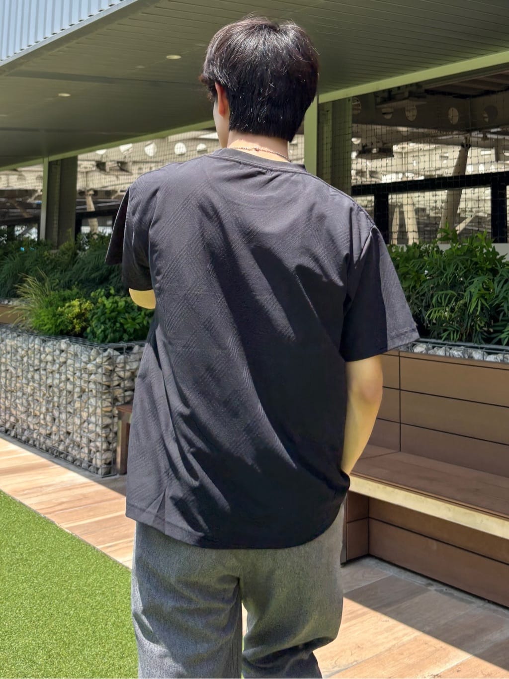うらしーさんの「THE SHOP TK｜パーフェクテックリンクス半袖Tシャツ 【接触冷感／吸水速乾／UVカット／洗濯機OK】」を使ったコーディネート
