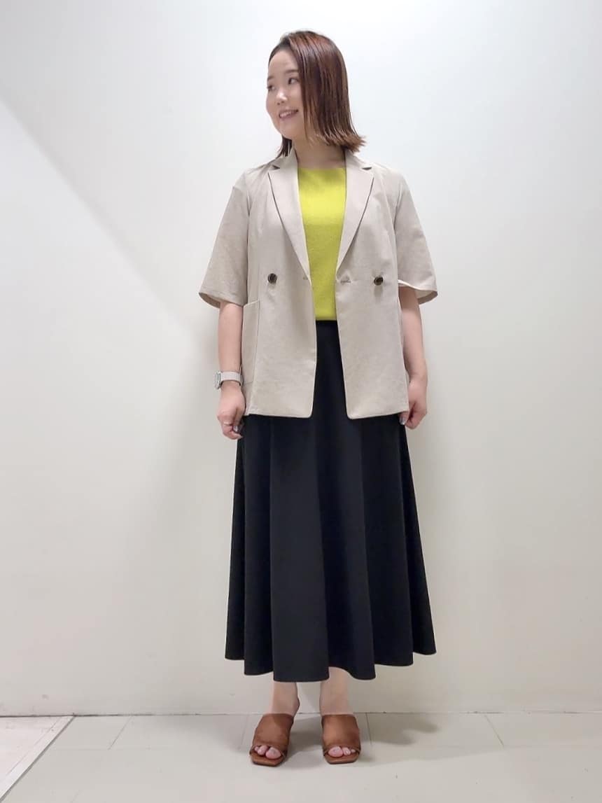 YUIさんの「UNTITLED｜【吸水速乾/洗える】ハーフスリーブジャケット」を使ったコーディネート