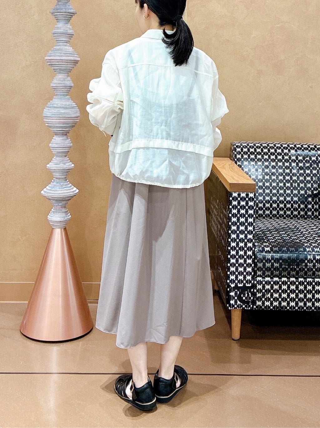 hattoriさんの「INDIVI｜【UVケア】エアリージョーゼット キャミワンピース」を使ったコーディネート