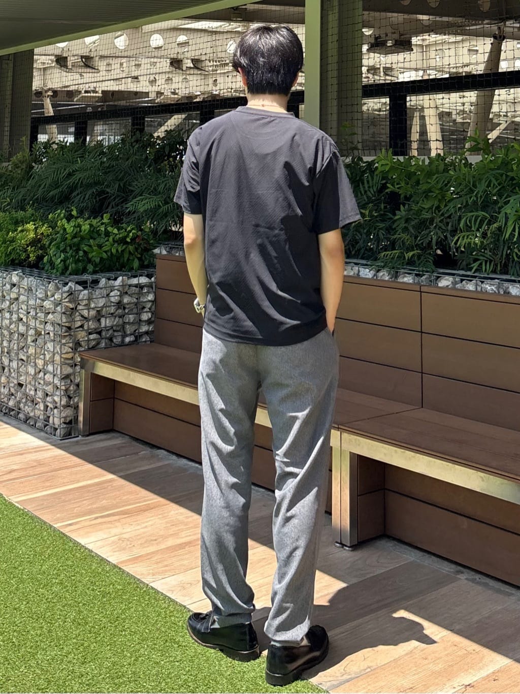うらしーさんの「THE SHOP TK｜パーフェクテックリンクス半袖Tシャツ 【接触冷感／吸水速乾／UVカット／洗濯機OK】」を使ったコーディネート