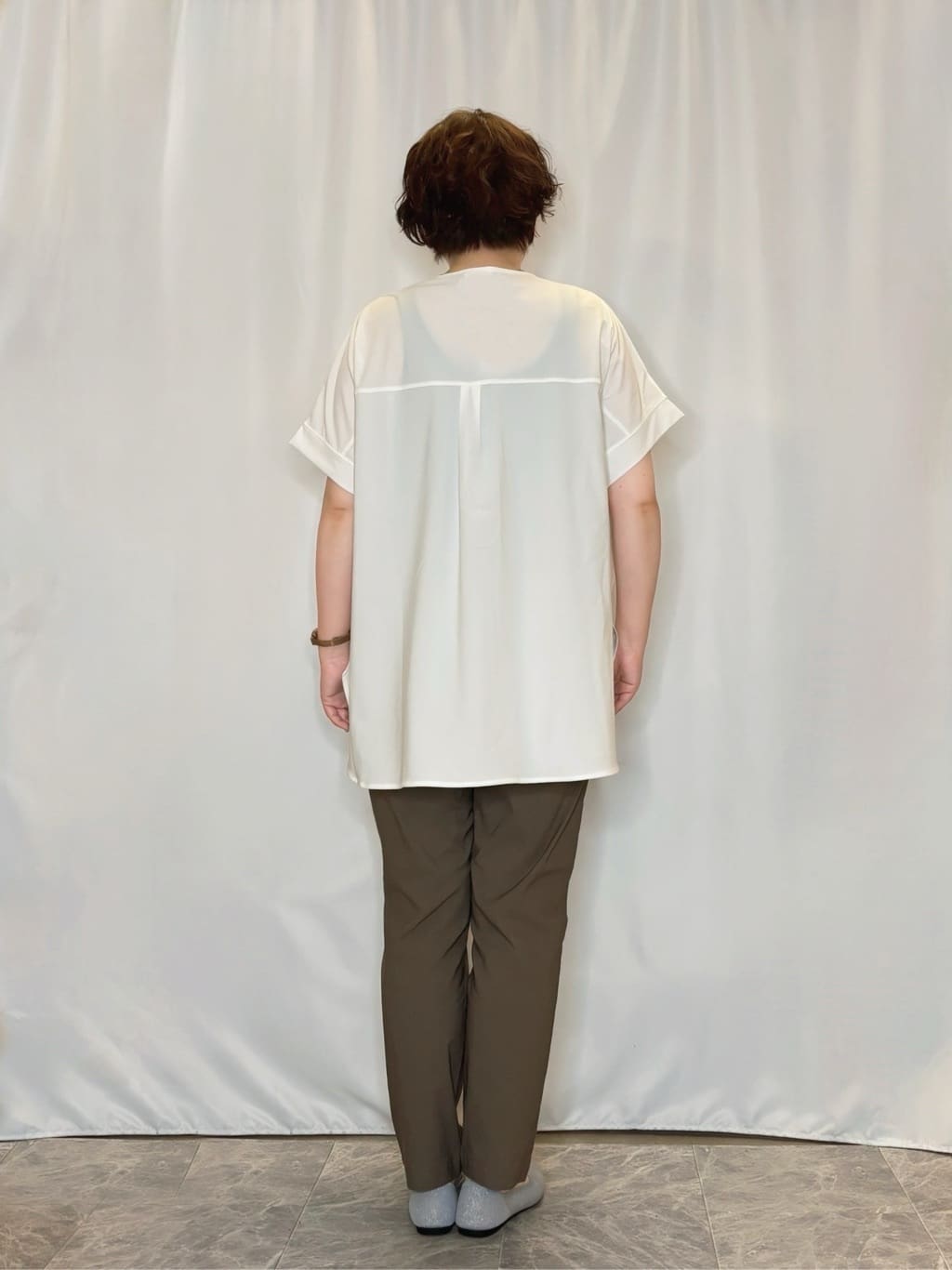 たみさんの「SHOO･LA･RUE｜【UV/さらさらタッチ】女性らしさ漂う 5分袖ボレロカーディガン」を使ったコーディネート