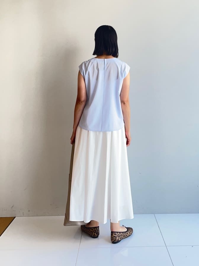 murayamaさんの「INDIVI｜【クールエアー素材／UVケア／吸汗速乾】エアリータックブラウス」を使ったコーディネート