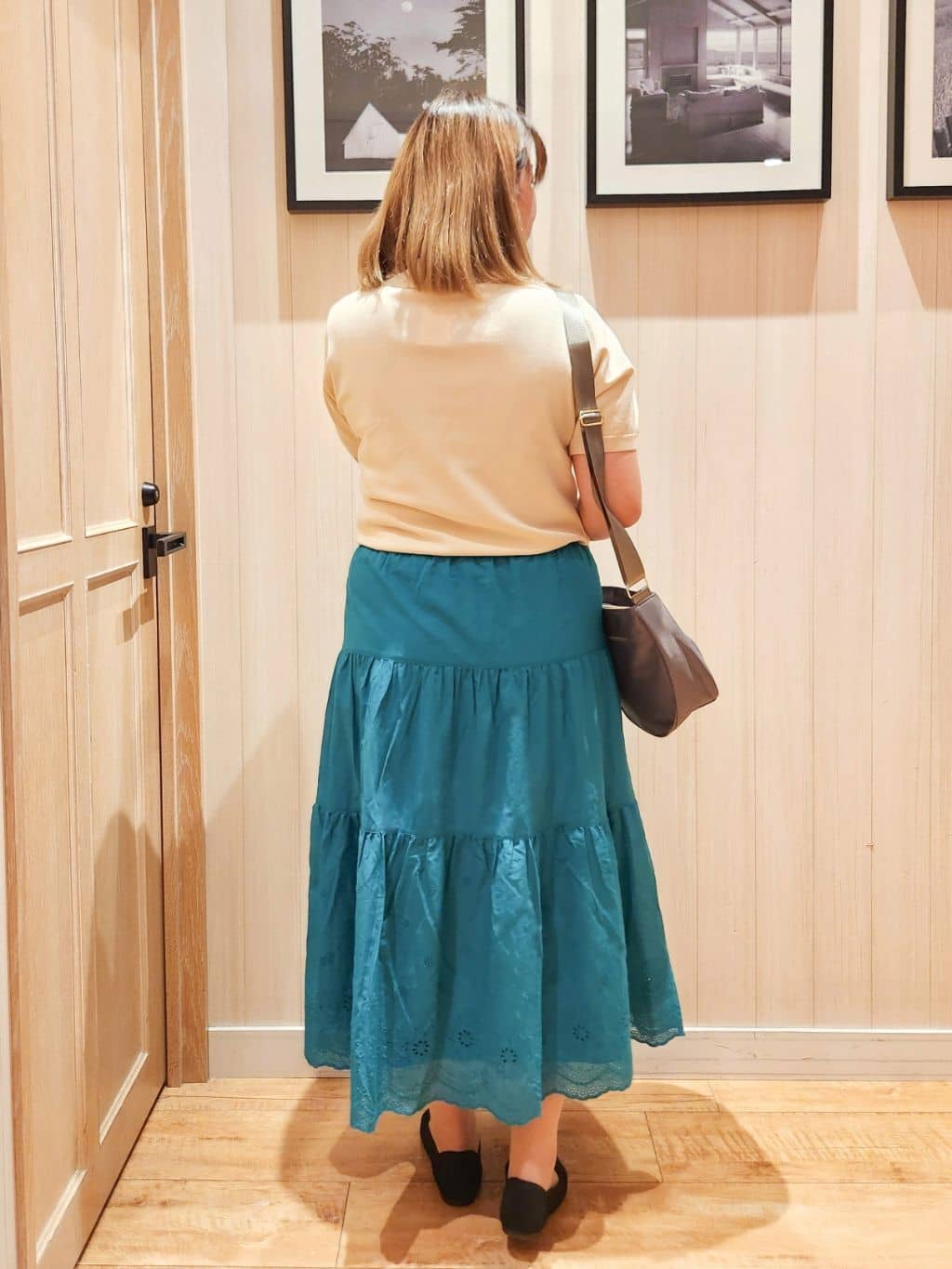 れーやんさんの「SHOO･LA･RUE｜【S-LL/洗える】大人の抜け感 スキッパーニット」を使ったコーディネート