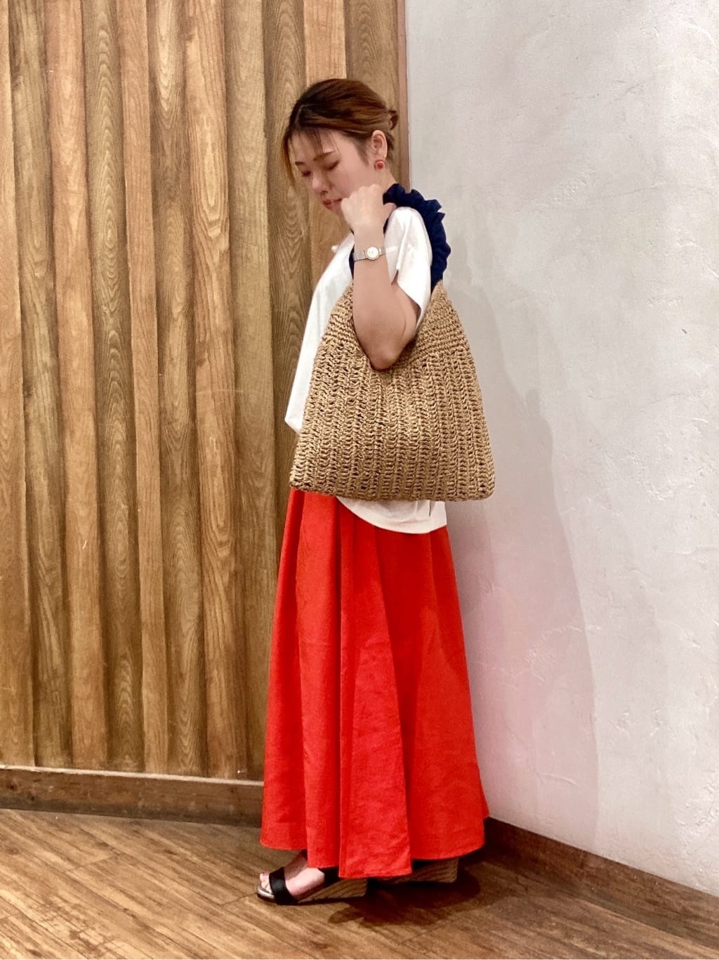 saaさんの「SHOO･LA･RUE｜【S-LL/ひんやり/UV】二の腕をきれいにカバー ショルダータックトップス」を使ったコーディネート