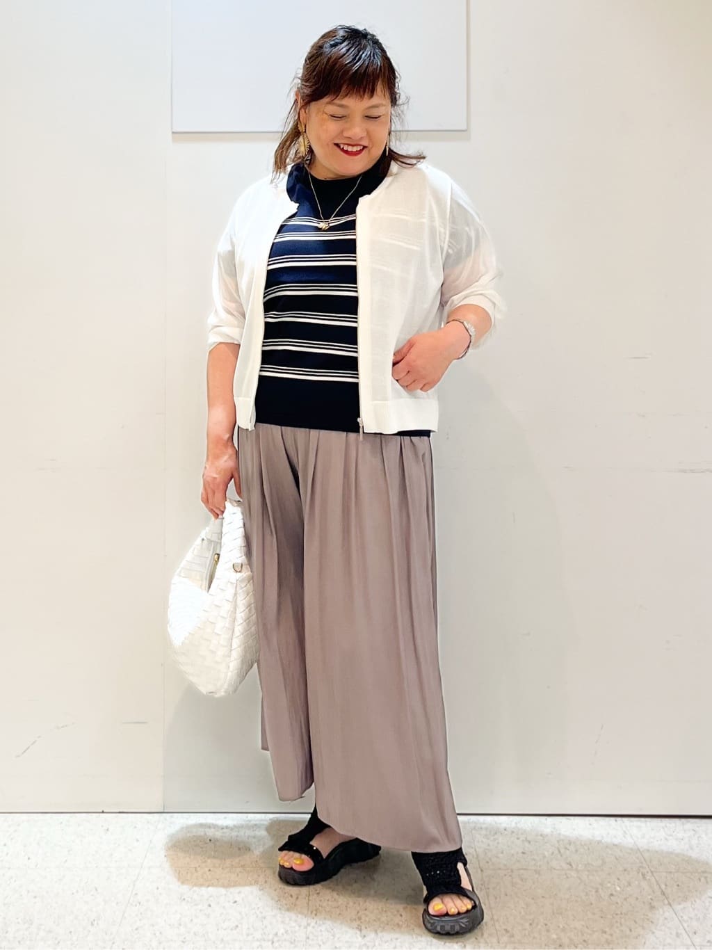 kimmyさんの「Reflect｜【ウエストゴム仕様／長く着られる◎】スカーチョパンツ」を使ったコーディネート