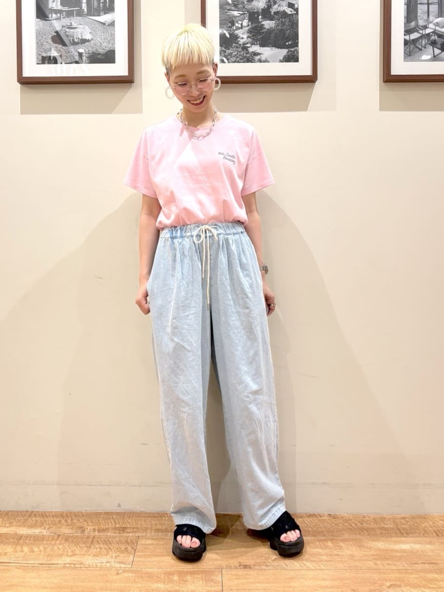 Ayumiさんの「SHOO･LA･RUE｜【S-LL】さらりと着たい大人のための 麻調半袖ジャケット」を使ったコーディネート
