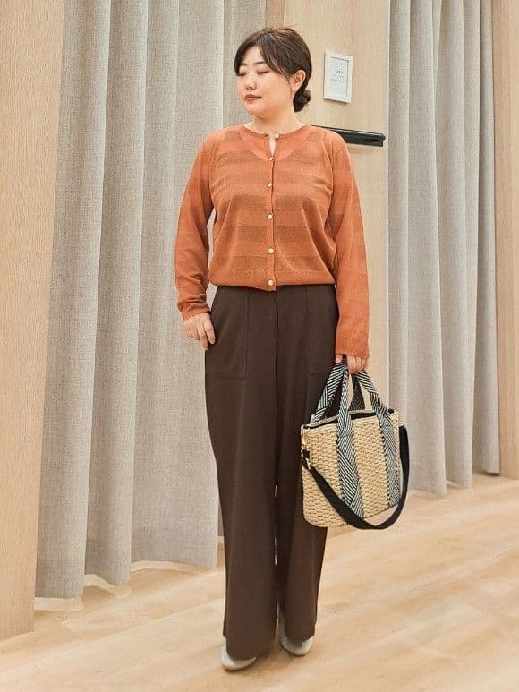 ふるさんの「grove｜【接触冷感】見た目はきちんと、着心地はらくちん クロップドベイカーパンツ」を使ったコーディネート