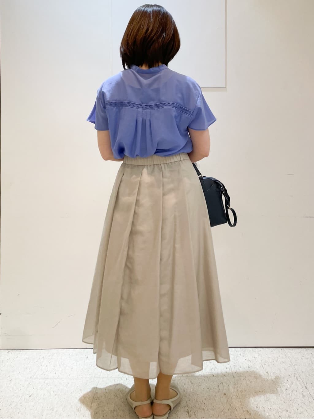 めいさんの「Reflect｜【マシンウォッシュ可／セットアップ可】シアーボックスタックプリーツスカート」を使ったコーディネート