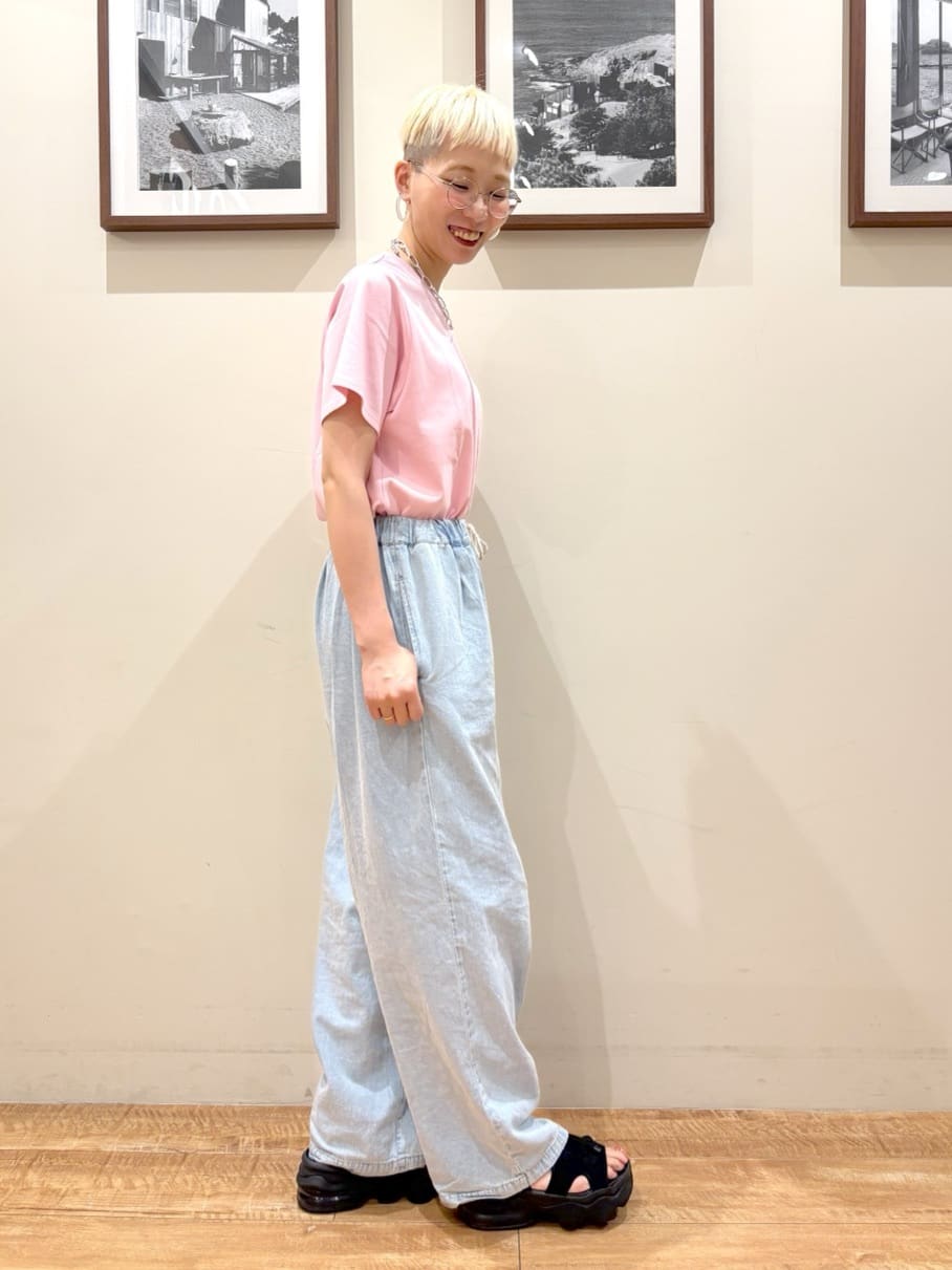 Ayumiさんの「SHOO･LA･RUE｜【S-LL】さらりと着たい大人のための 麻調半袖ジャケット」を使ったコーディネート