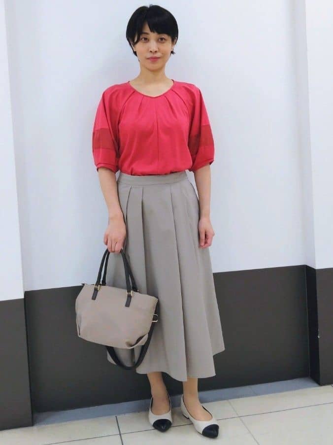 GMさんの「Reflect｜◆【マシンウォッシュ可】キレイめラグランスリーブジャージ」を使ったコーディネート