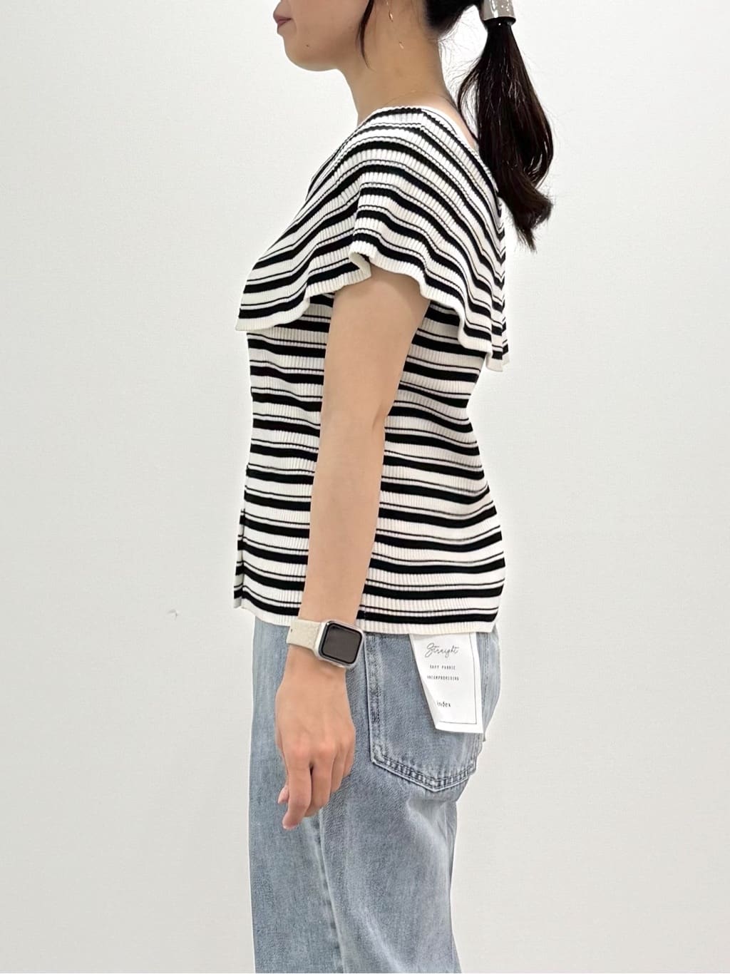 kozuさんの「index｜前後2wayオフショルビッグカラーニット【洗濯機洗い可／抗ピル】」を使ったコーディネート