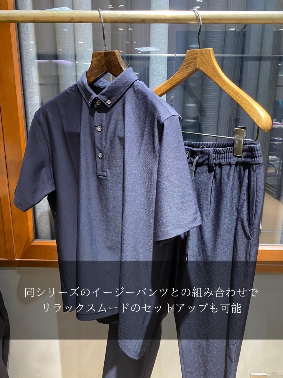小南大和さんの「TAKEO KIKUCHI｜【COOL CITY WEAR】エアートール ポロシャツ /接触冷感・通気性」を使ったコーディネート
