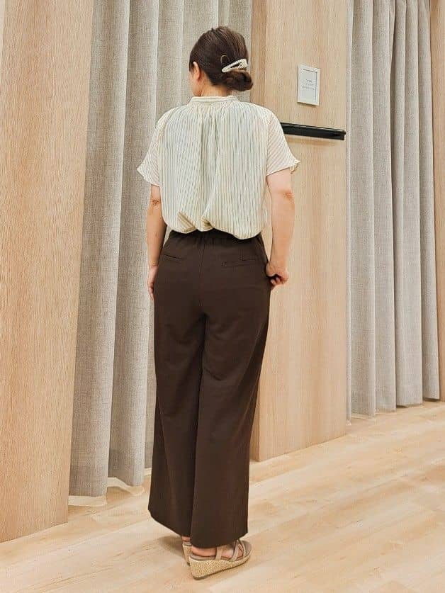 ふるさんの「grove｜【接触冷感】見た目はきちんと、着心地はらくちん クロップドベイカーパンツ」を使ったコーディネート