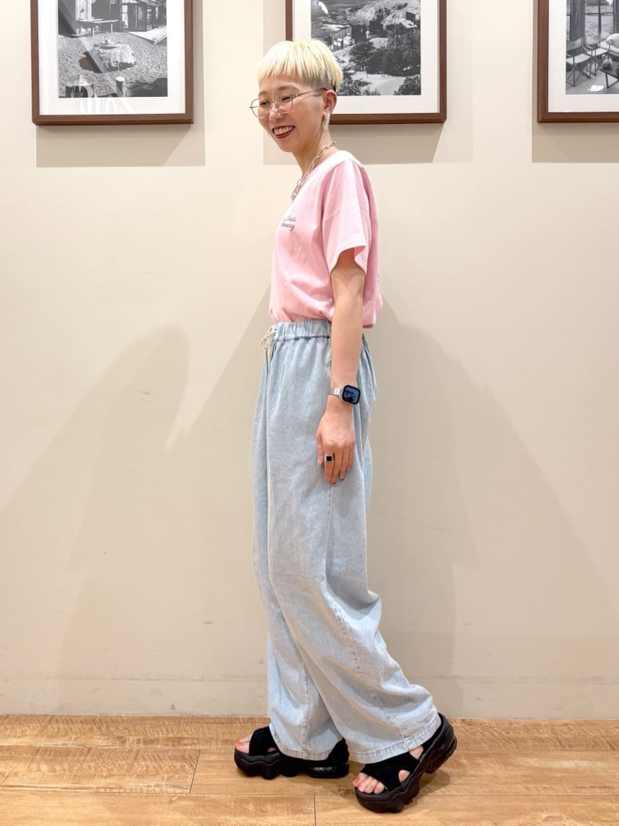 Ayumiさんの「SHOO･LA･RUE｜【S-LL】さらりと着たい大人のための 麻調半袖ジャケット」を使ったコーディネート