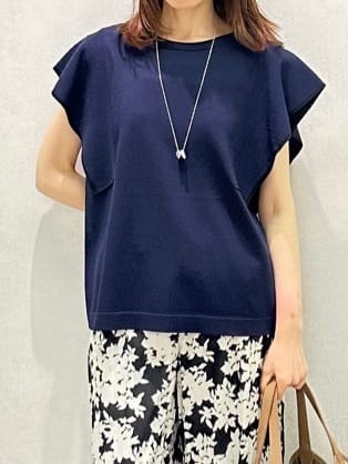 Miwaさんの「UNTITLED｜【ウエストゴム/ワイド/柄】モノトーンフラワーパンツ」を使ったコーディネート