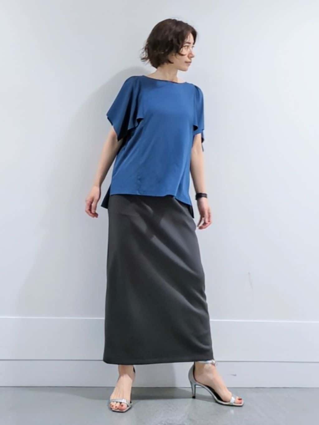 ミズタさんの「UNTITLED｜【きれいめ／接触冷感／日本製】ハンカチスリーブプルオーバー」を使ったコーディネート