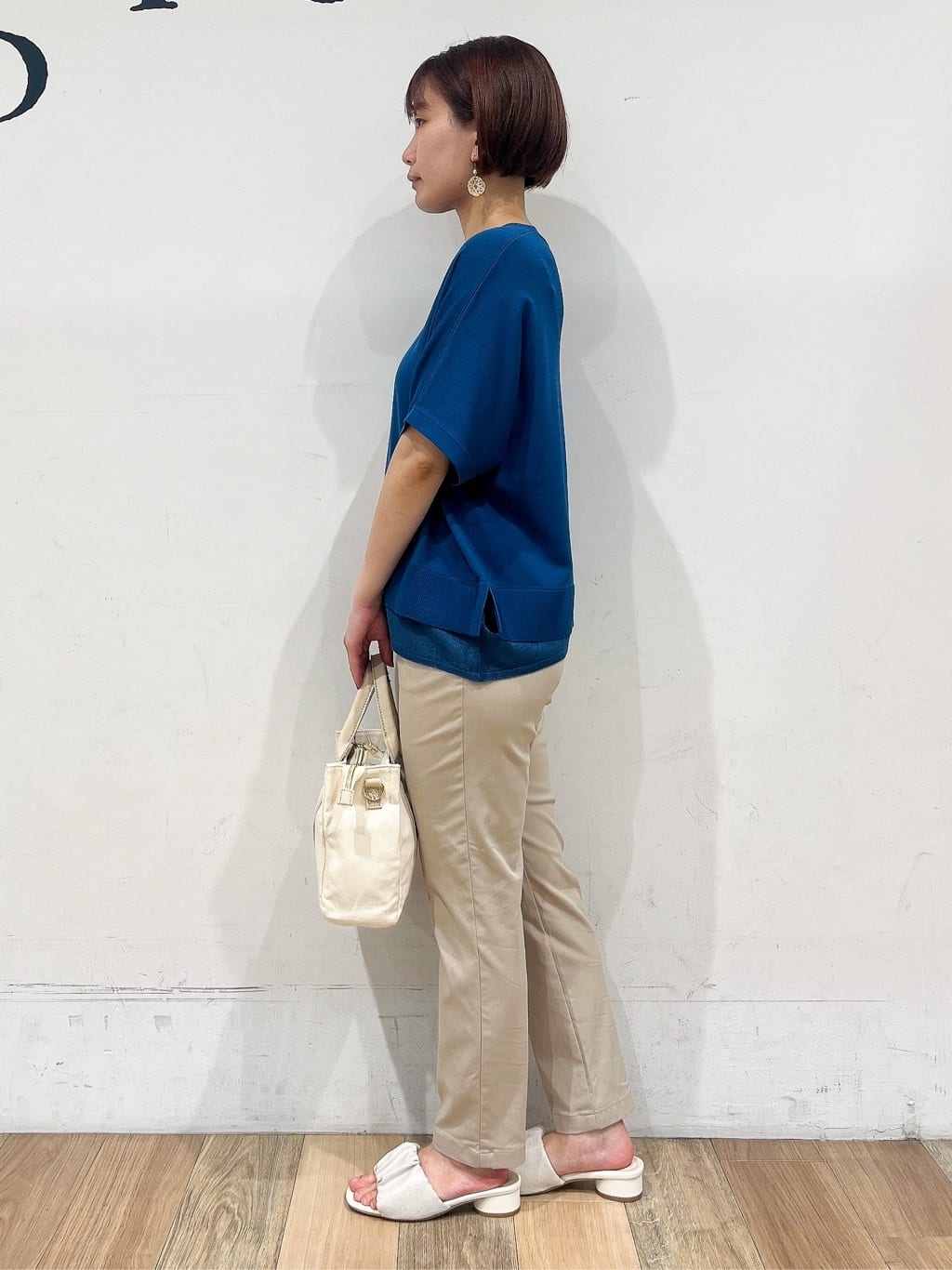 山さんさんの「grove｜【冷感】サマーハイパーストレッチテーパードパンツ」を使ったコーディネート
