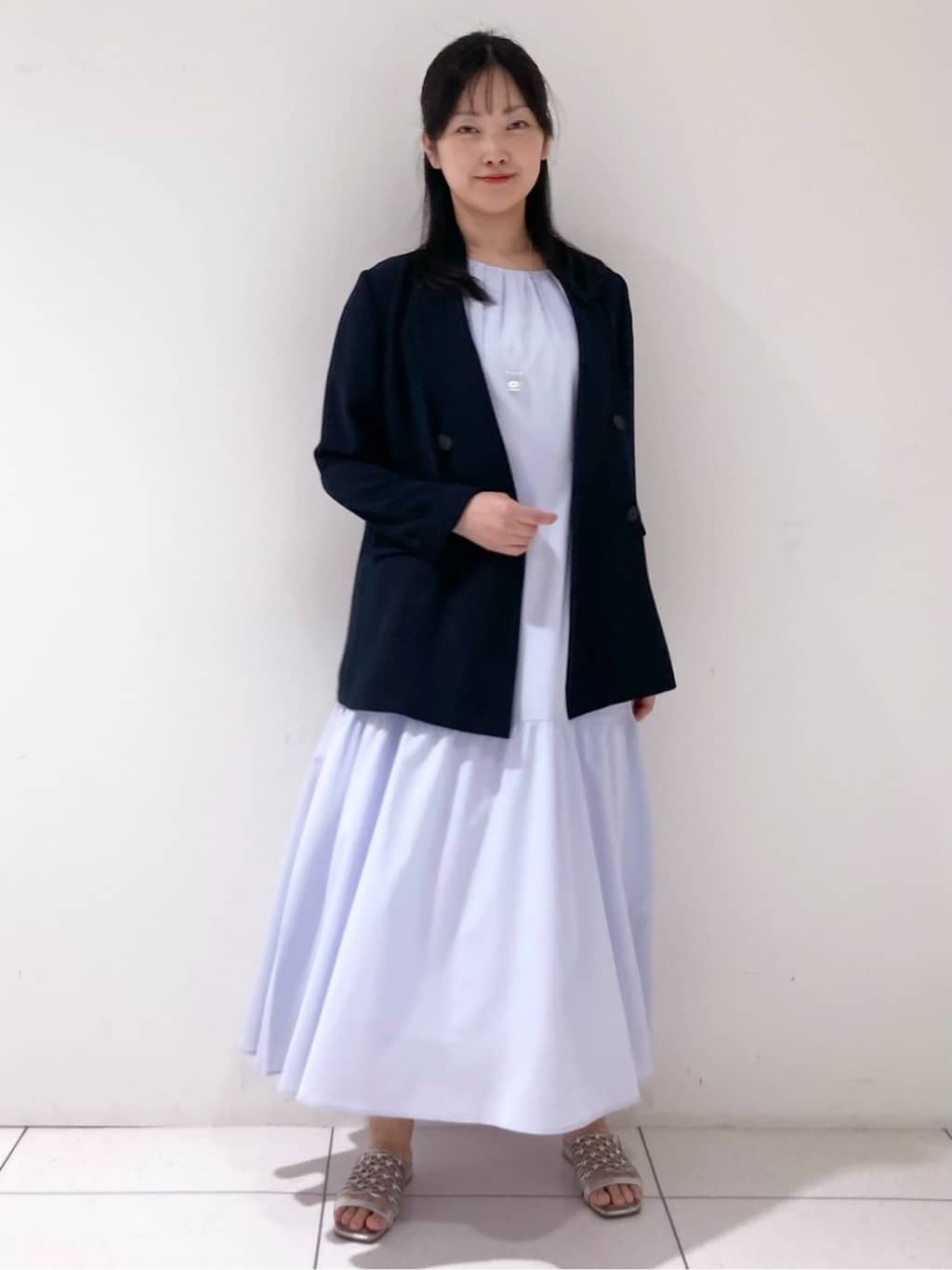 momokoさんの「INDIVI｜【着る日傘／遮熱／UVケア】ダブルジャケット」を使ったコーディネート