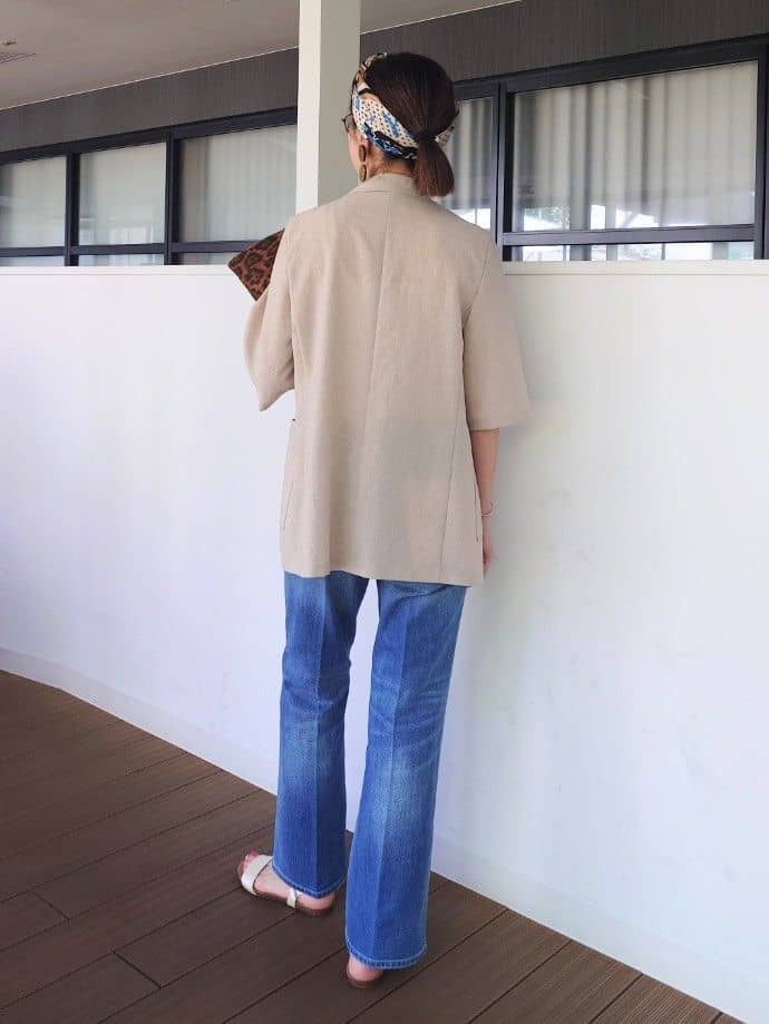 MUTSUKOさんの「UNTITLED｜【吸水速乾/洗える】ハーフスリーブジャケット」を使ったコーディネート
