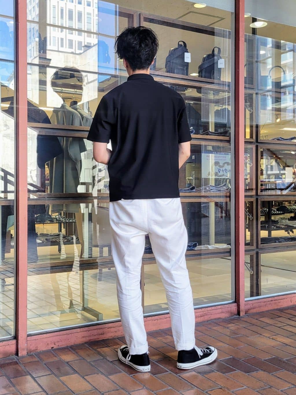 piroyaさんの「TAKEO KIKUCHI｜【COOL CITY WEAR】エアートール ポロシャツ /接触冷感・通気性」を使ったコーディネート