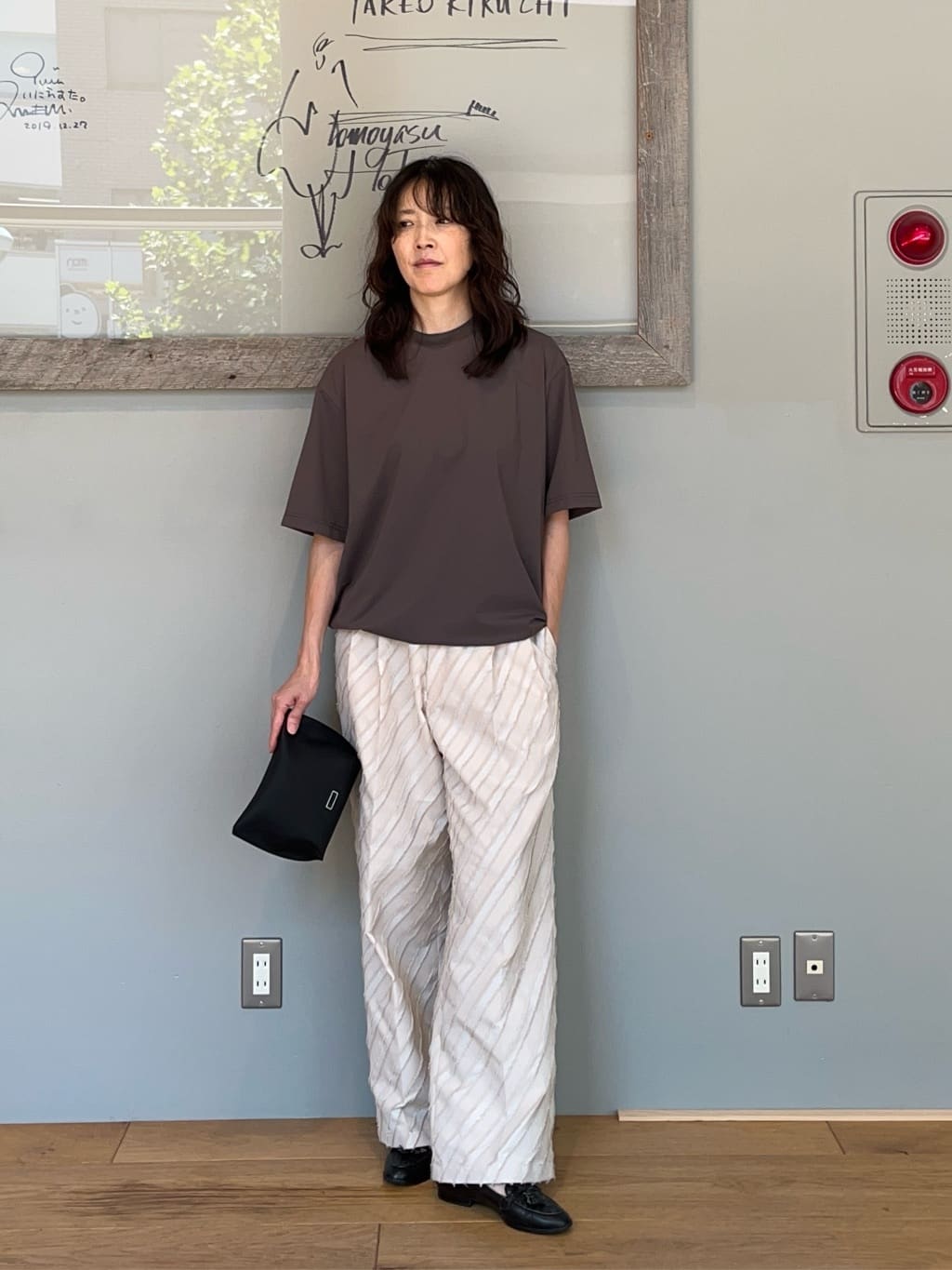 神野（jinno）さんの「TAKEO KIKUCHI｜【COOL CITY WEAR】テーラードTシャツ /接触冷感」を使ったコーディネート