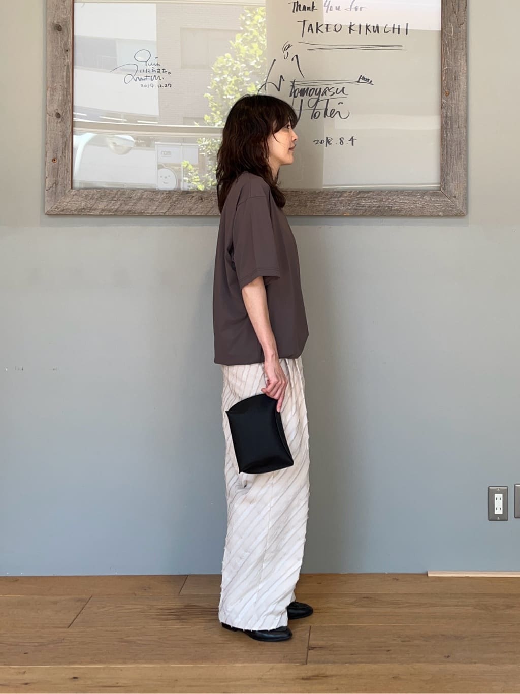 神野（jinno）さんの「TAKEO KIKUCHI｜【COOL CITY WEAR】テーラードTシャツ /接触冷感」を使ったコーディネート