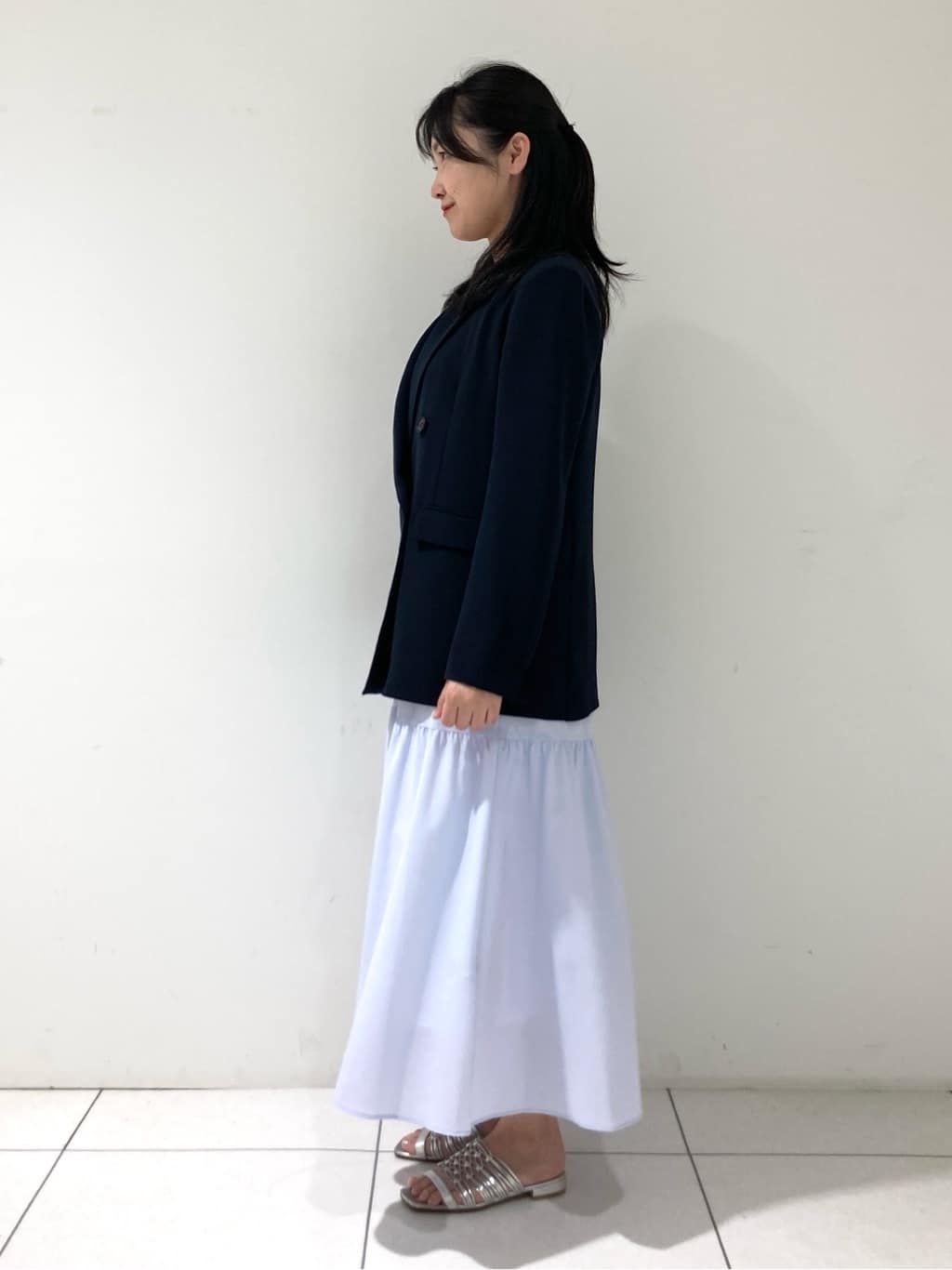 momokoさんの「INDIVI｜【着る日傘／遮熱／UVケア】ダブルジャケット」を使ったコーディネート