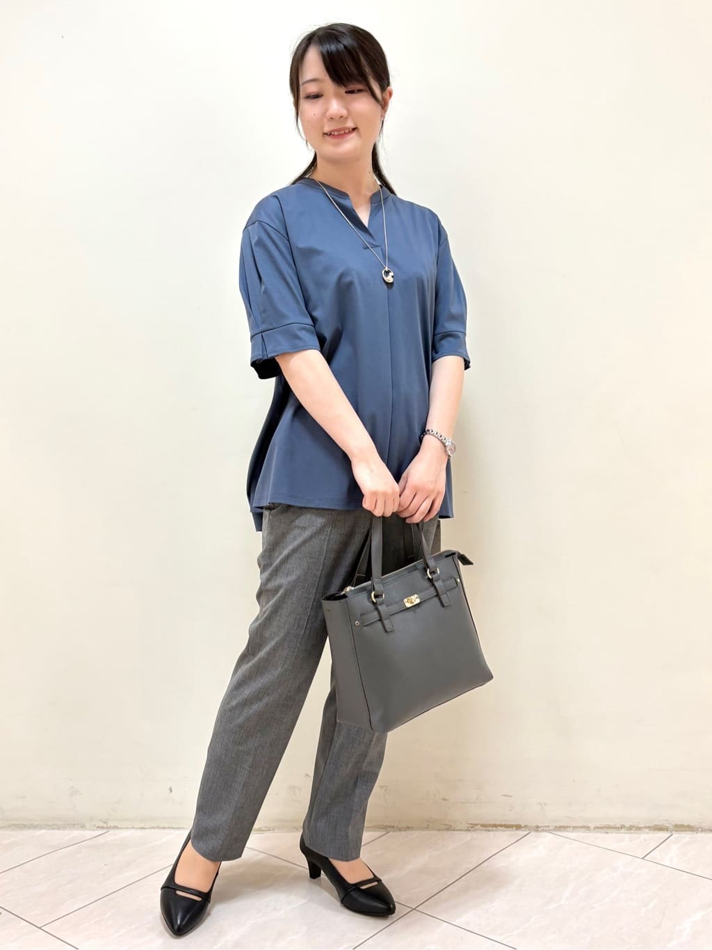 mikiさんの「Reflect｜【私のパンツ／手洗い可】ベーシックテーパードパンツ」を使ったコーディネート