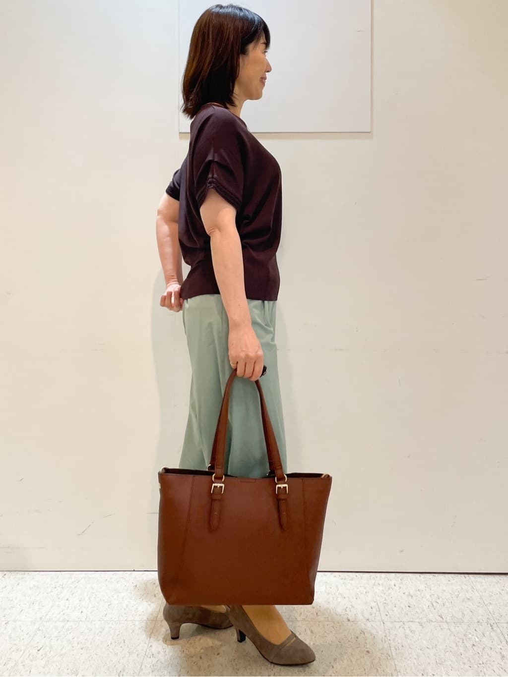 めいさんの「Reflect｜【お腹・腰周りすっきり見え◎】ストレッチワイドクロップドパンツ」を使ったコーディネート