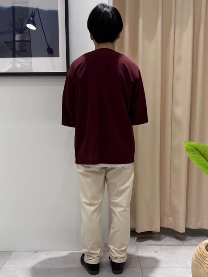 はさんの「THE SHOP TK｜五分袖カーディガン+半袖Tシャツセットアイテム 洗濯機OK」を使ったコーディネート