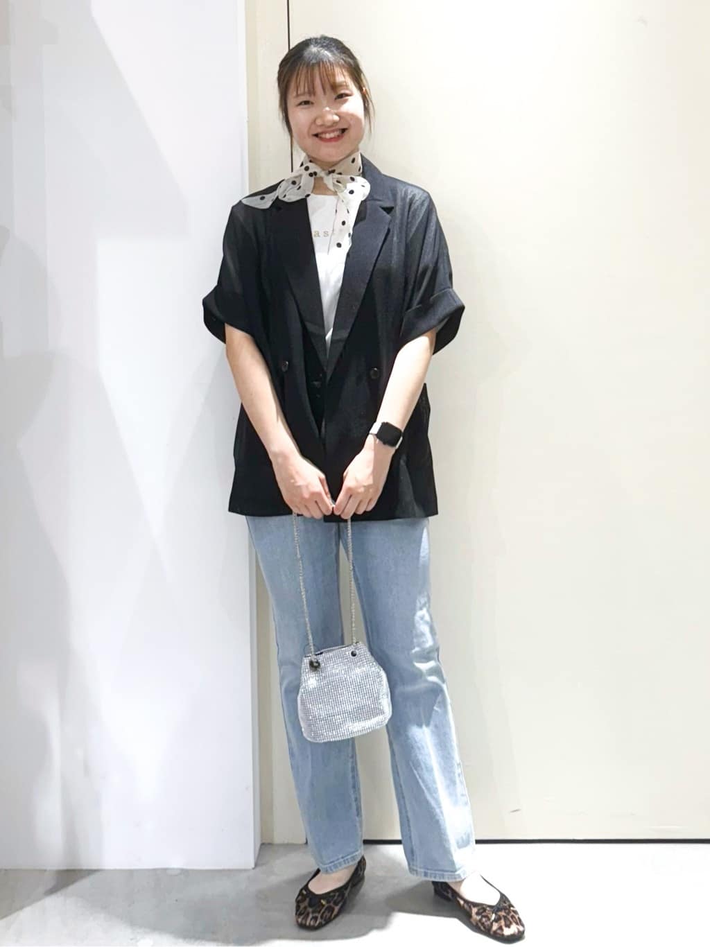 sayaさんの「OPAQUE.CLIP｜メッシュテーラードジャケット【洗濯機洗い可】」を使ったコーディネート