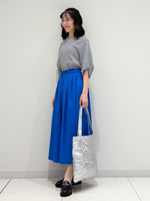 kayoさんの「INDIVI｜【UVケア／吸汗速乾】凹凸素材ねじり袖トップス」を使ったコーディネート