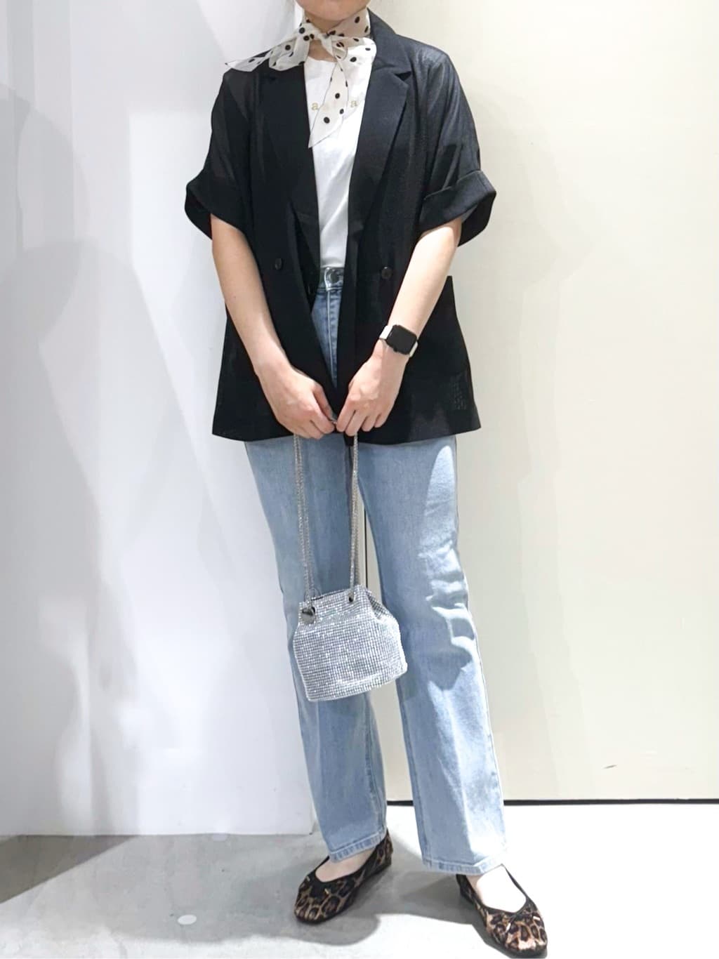 sayaさんの「OPAQUE.CLIP｜メッシュテーラードジャケット【洗濯機洗い可】」を使ったコーディネート