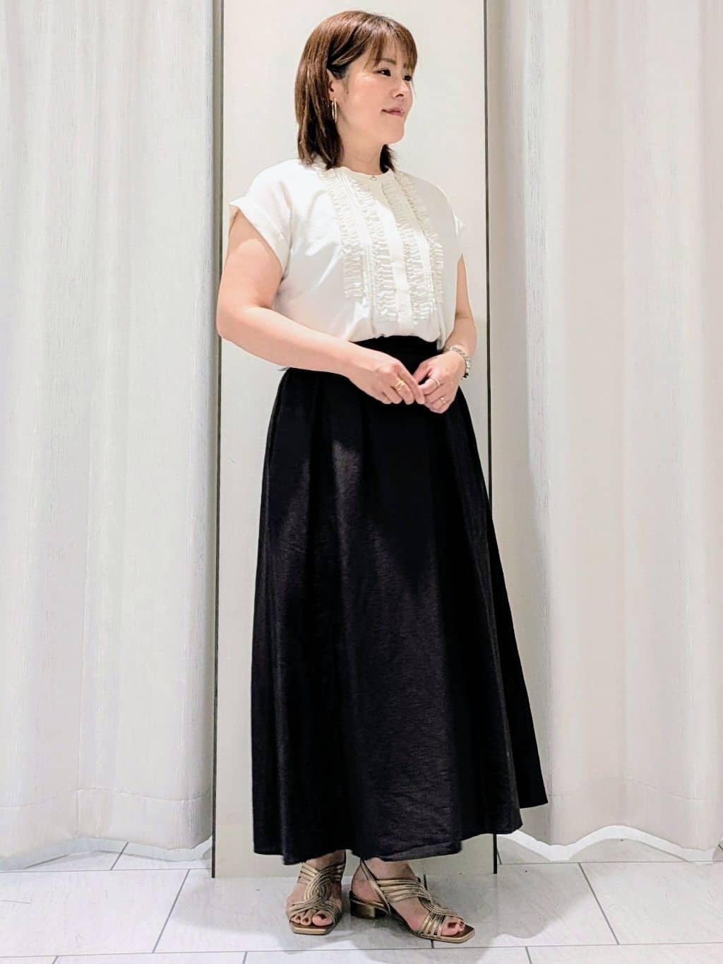 Onumaさんの「UNTITLED｜リーベルラメベア天竺プルオーバファブリック」を使ったコーディネート
