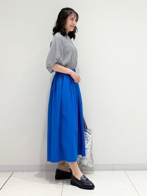 kayoさんの「INDIVI｜【UVケア／吸汗速乾】凹凸素材ねじり袖トップス」を使ったコーディネート